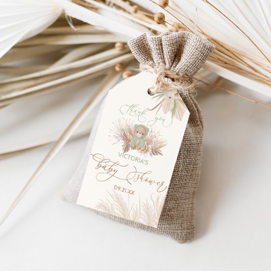 Beer Pampas Baby Shower Bedankt Cadeaulabel
