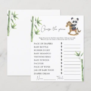 Beer Panda baby shower Prijs Guess spel