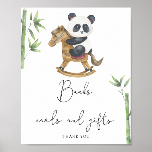 Beer Panda boekt kaarten en geschenken Poster (Voorkant)
