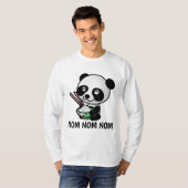 Beer PANDA EAT MET CHOPSTICKS T-Shirts (Voorkant volledig)