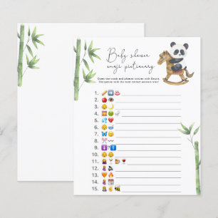 Beer Panda Emoji afbeelding spel baby shower