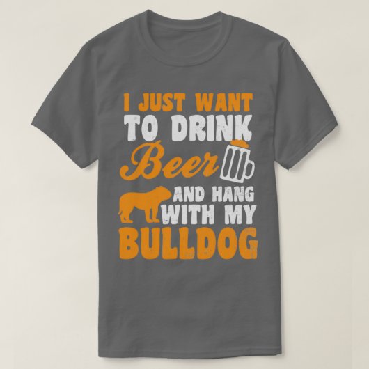 Beer Pap Shirt Drink Beer Hang Bulldog Gift (Design voorkant)