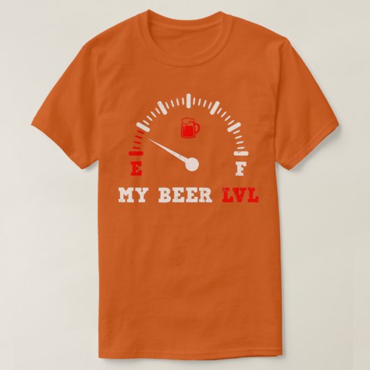 Beer pap Shirt Mijn bierniveau LVL Cadeft (Design voorkant)