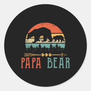 Beer papa grappig Mannen vaders dag cadeau-idee Ronde Sticker