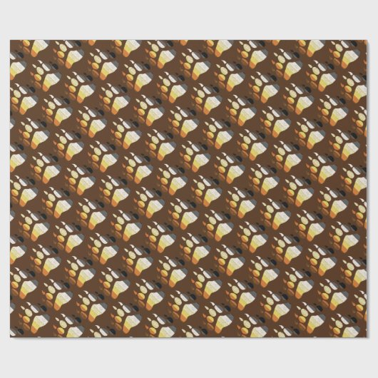 Beer papier met geperste paw-vulling (Vlak)