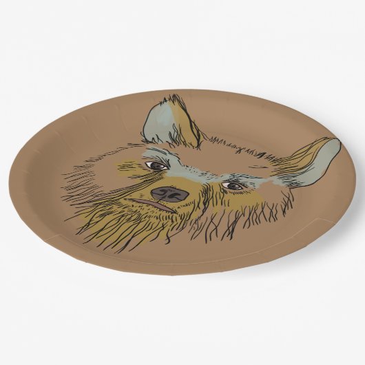 Beer Papieren Bordje (Gekanteld)