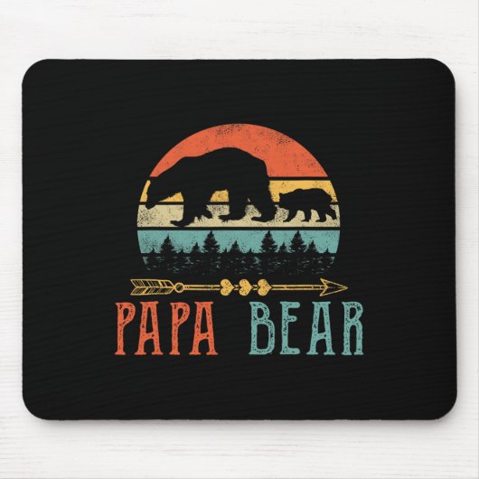 Beer pappa Grappige heren Vaderdag Cadeau-idee Muismat (Voorkant)