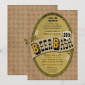 Beer Party of Beer Bash Invitation Kaart (Voorkant / Achterkant)