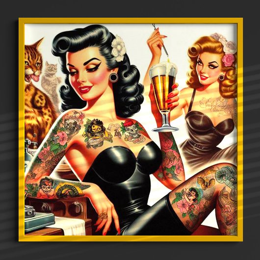Beer Party Pin-up Poster