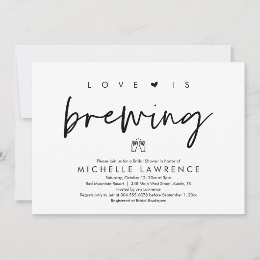 Beer Party Vrijgezellenfeest, Liefde is brouwen Kaart (Voorkant)