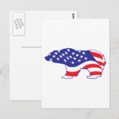 Beer Patriotic Grizzly Briefkaart (Voorkant / Achterkant)