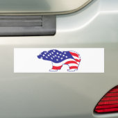 Beer Patriotic Grizzly Bumpersticker (Op auto)