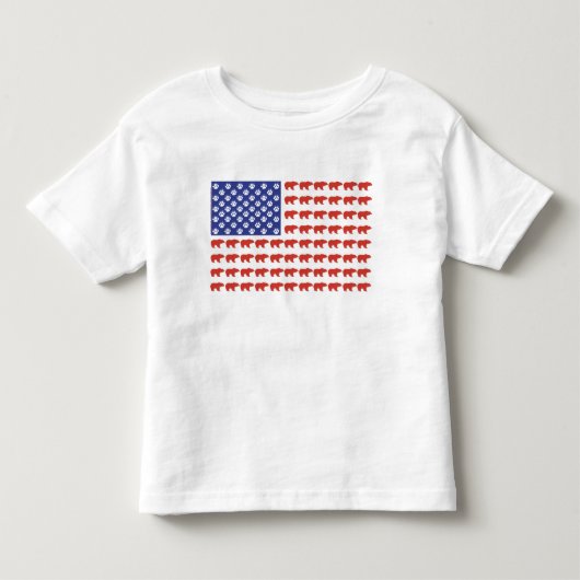 Beer Patriotic Grizzly Kinder Shirts (Voorkant)