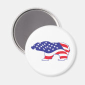 Beer Patriotic Grizzly Magneet (Voorkant / Achterkant)