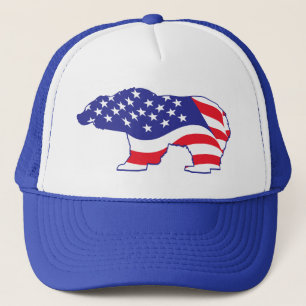Beer Patriotic Grizzly Trucker Pet
