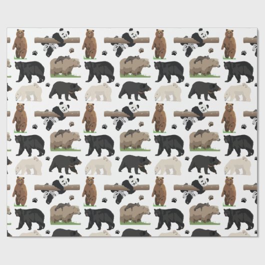 Beer Patroon Cadeaupapier (Vlak)