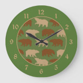 Beer Patroon op groene cabine Grote Klok (Voorkant)