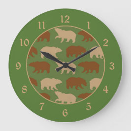 Beer Patroon op groene cabine Grote Klok