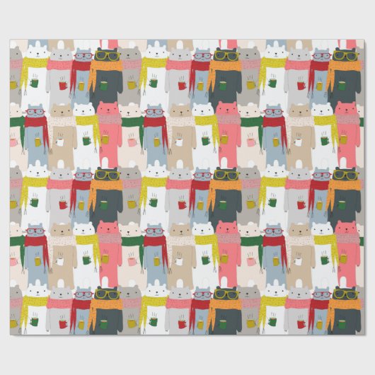 Beer Patroonverlooppapier Cadeaupapier (Vlak)