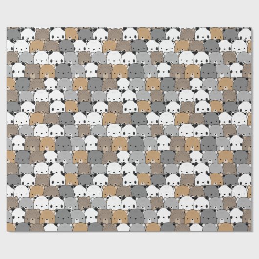 Beer Patroonverlooppapier Cadeaupapier (Vlak)