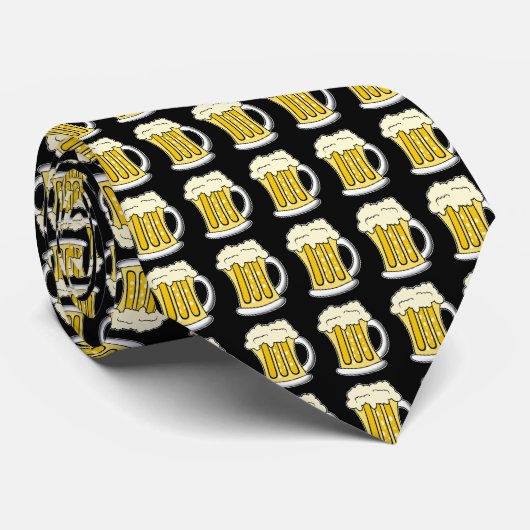 Beer Pattern Stropdas (Opgerold)