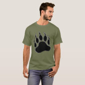 Beer Paw/Claw Silver-voering - Vermoeidheid Groen  T-shirt (Voorkant volledig)
