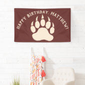 Beer Paw Custom Message Burgundy and Cream Spandoek (Insitu)