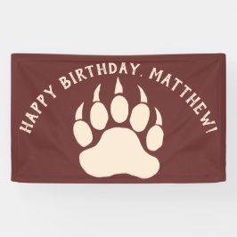 Beer Paw Custom Message Burgundy and Cream Spandoek