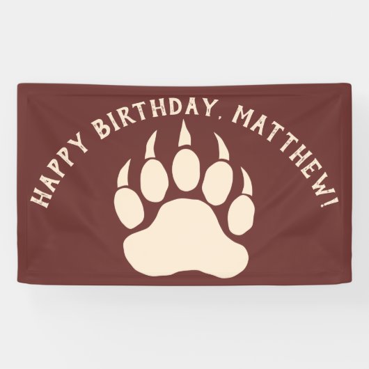 Beer Paw Custom Message Burgundy and Cream Spandoek (Horizontaal)