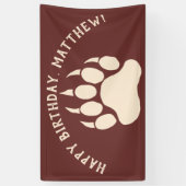 Beer Paw Custom Message Burgundy and Cream Spandoek (Verticaal)