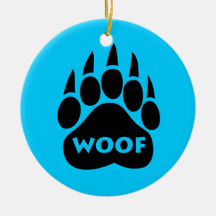 Beer Paw Gay Pride "WOOF"-kerstversiering Keramisch Ornament
