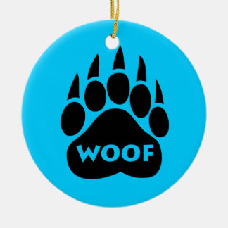 Beer Paw Gay Pride "WOOF"-kerstversiering Keramisch Ornament