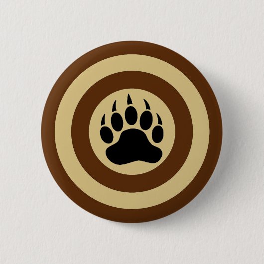 Beer Paw in Super Hero Shield Ronde Button 5,7 Cm (Voorkant)