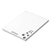 Beer Paw Print Aangepast puntenraster Notitieblok (Linkerzijde)