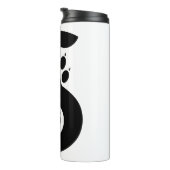Beer Paw Prints Letter S monogram Thermosbeker (Geroteerd rechts)