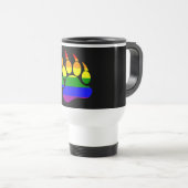 Beer Paw Regenboogvlag Netjes & Schoon uiterlijk - Reisbeker (Voorkant rechts)