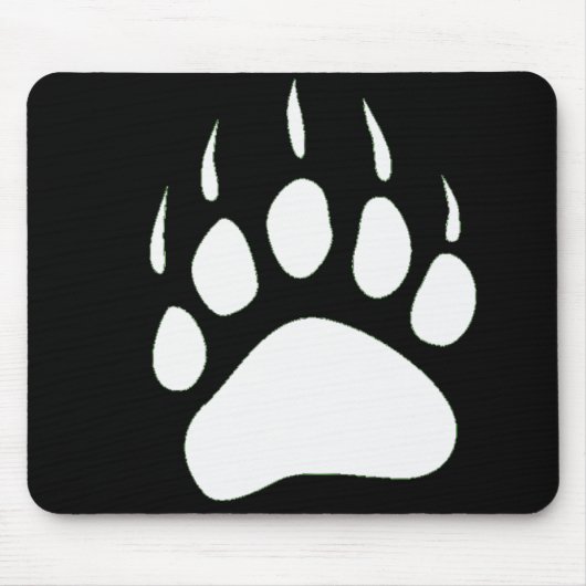 Beer Paw Silhouette Mousepad Muismat (Voorkant)