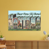 Beer Paw Ski Bowl, Montana - Grote lettertjes Canvas Afdruk (Insitu (Woonkamer))