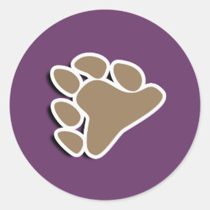BEER PAW SYMBOOL 3D RONDE STICKER