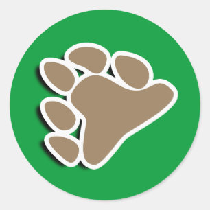 BEER PAW SYMBOOL 3D RONDE STICKER