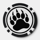 Beer Paw Zwart-wit poker chips (Achterkant)
