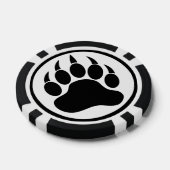 Beer Paw Zwart-wit poker chips (Enkel)