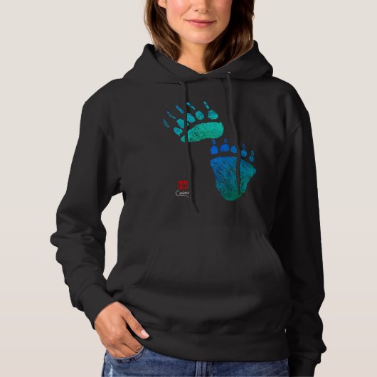 Beer Paws Blue/Green - Hoodie Dress (Voorkant)