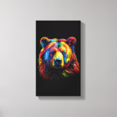 Beer penseelstreek canvas afdruk (Voorkant)