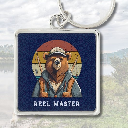 Beer Pensioengeschenken voor Visser Papa Sleutelhanger
