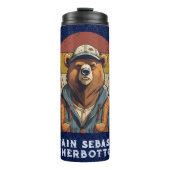 Beer Pensioengeschenken voor Visser Papa Thermosbeker (Voorkant)