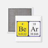 Beer periodieke lijstnaam magneet (Voorkant / Achterkant)
