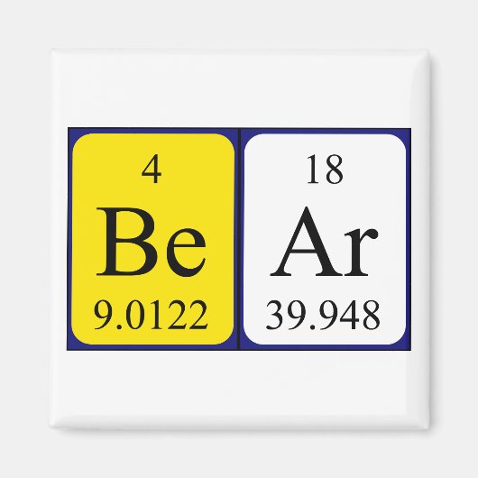 Beer periodieke lijstnaam magneet (Voorkant)