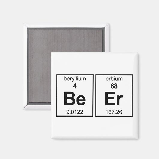 BeEr Periodieke Tabel Magneet (Voorkant / Achterkant)