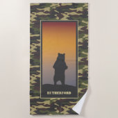 Beer Permanent en Camo Beach Towel Strandlaken (Voorkant)
